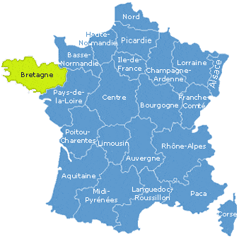 מפת צרפת ברטאן